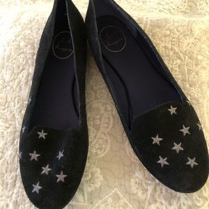 Jack Rogers navy/black suede flats shoe
